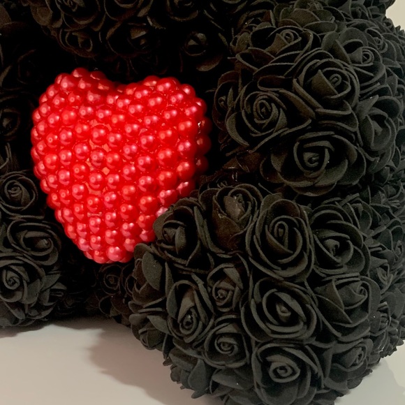 Luxury Heart of Pearls Teddy - Black - Picture 4 of 4